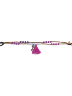 Armband "Elena" paars - (L)18 cm