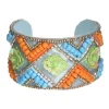 Armband lichtblauw/oranje