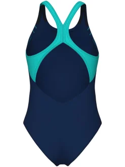 Badpak donkerblauw/turquoise
