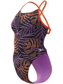 Badpak ''Eco+'' paars/oranje/zwart