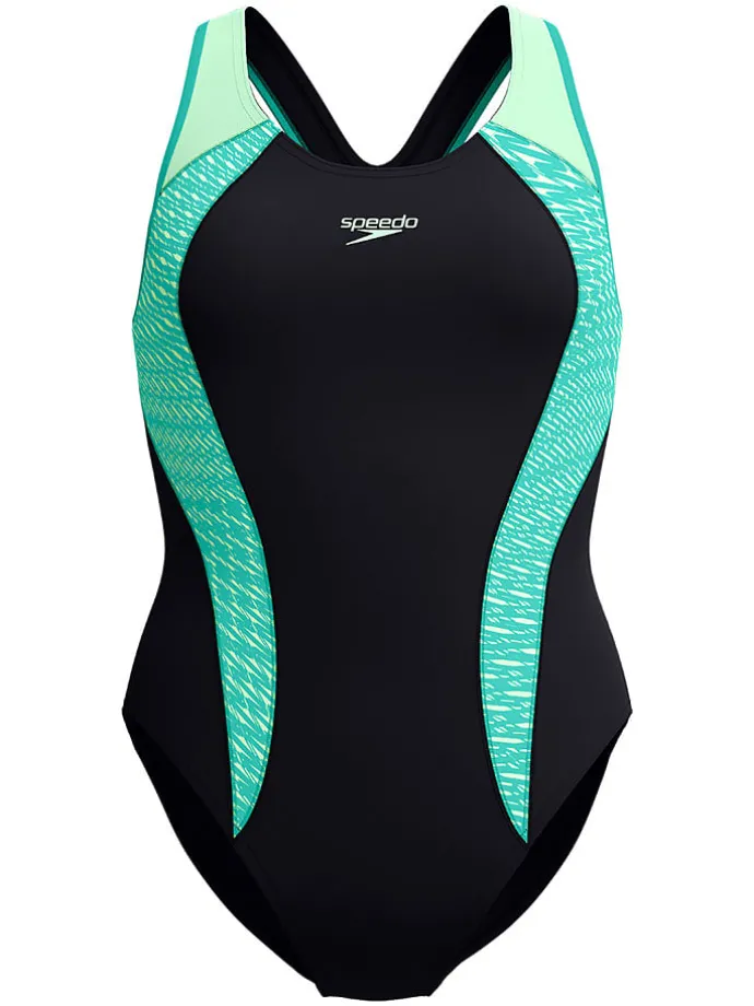 Badpak "End+ Placem" zwart/turquoise
