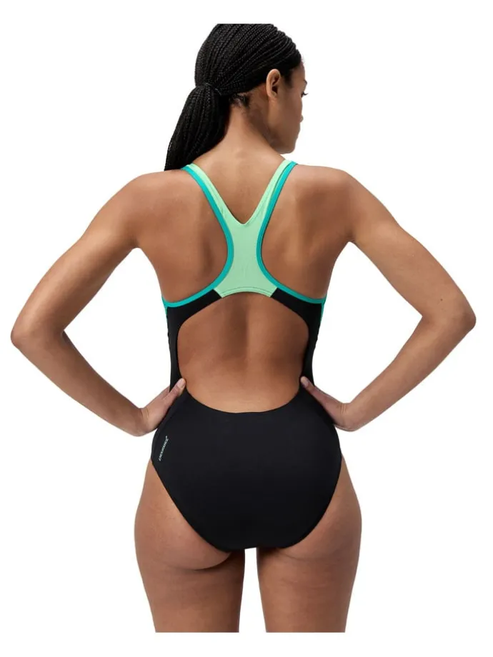 Badpak "End+ Placem" zwart/turquoise