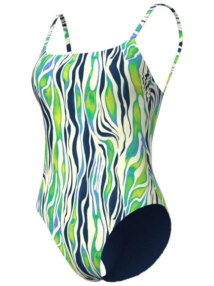 Badpak groen/donkerblauw