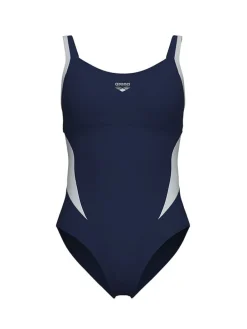 Badpak wit/donkerblauw