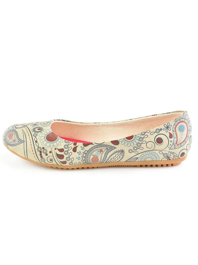 Ballerina's beige/meerkleurig