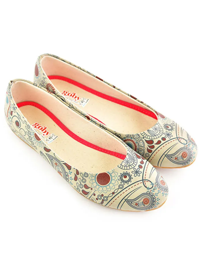 Ballerina's beige/meerkleurig