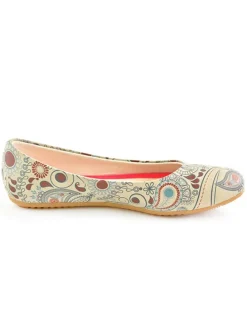 Ballerina's beige/meerkleurig