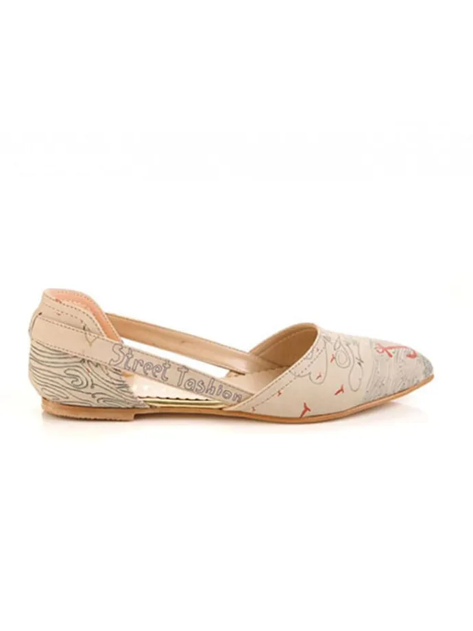 Ballerina's beige/meerkleurig