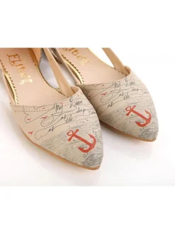 Ballerina's beige/meerkleurig