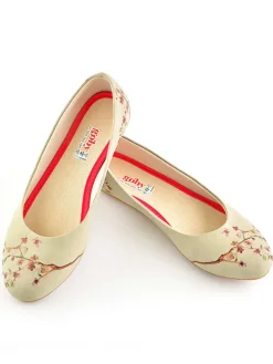 Ballerina's beige/meerkleurig