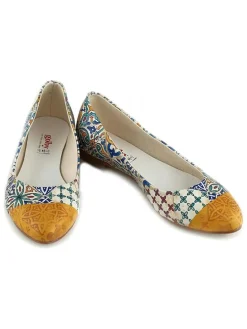 Ballerina's blauw/oranje