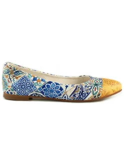 Ballerina's blauw/oranje