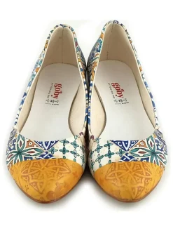 Ballerina's blauw/oranje