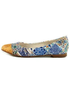 Ballerina's blauw/oranje