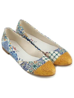 Ballerina's blauw/oranje