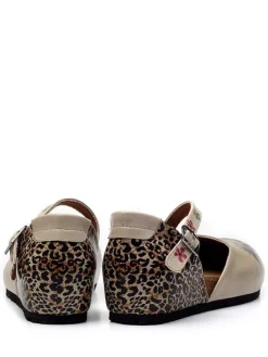 Ballerina's met bandje beige/meerkleurig