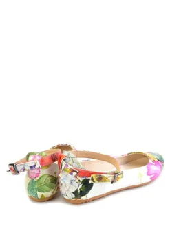 Ballerina's met bandje crème/meerkleurig