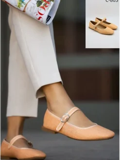 Ballerina's met bandje oranje