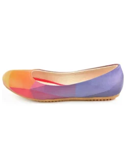 Ballerina's oranje/roze/meerkleurig