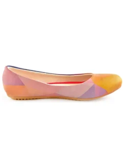 Ballerina's oranje/roze/meerkleurig