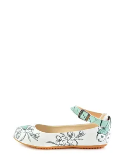 Ballerina's wit/mintgroen/meerkleurig