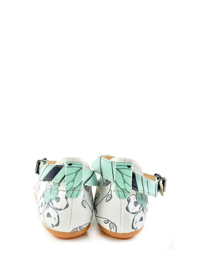 Ballerina's wit/mintgroen/meerkleurig