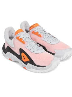 Basketbalschoenen oranje/wit/zwart