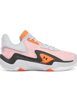 Basketbalschoenen oranje/wit/zwart