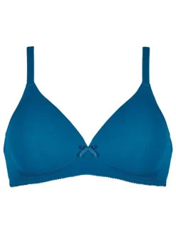 Beugelloze beha blauw