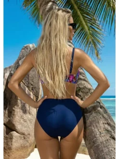 Bikini donkerblauw/meerkleurig
