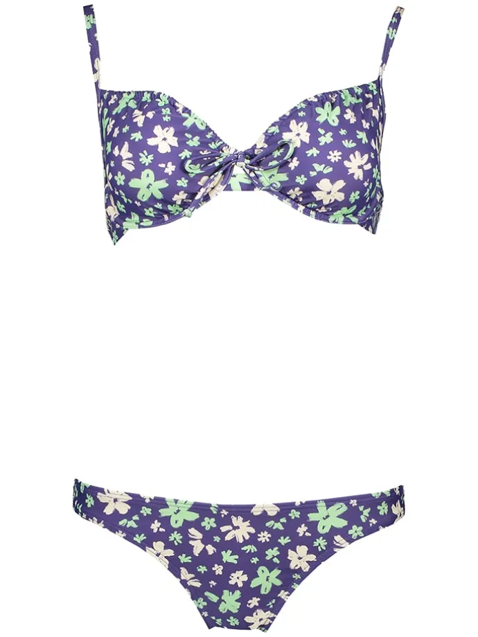 Bikini donkerblauw/mintgroen