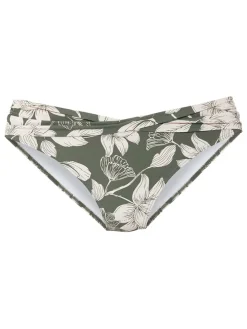 Bikinislip donkergroen/crème