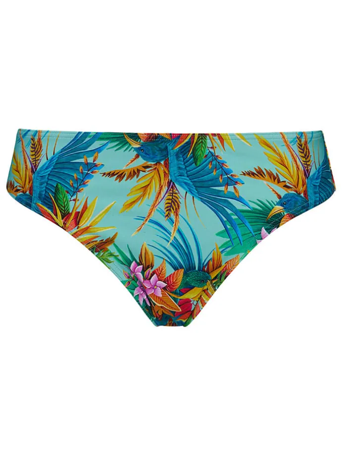 Bikinislip lichtblauw/meerkleurig