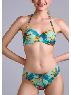 Bikinislip lichtblauw/meerkleurig