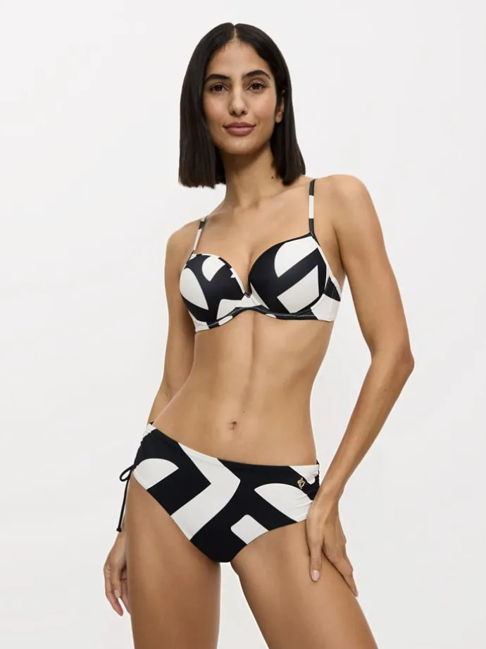 Bikinislip "Summer Allure" zwart/wit