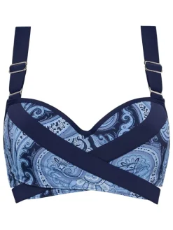 Bikinitop lichtblauw/donkerblauw