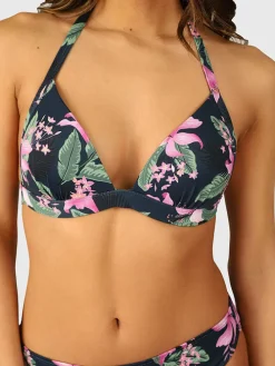 Bikinitop "Lisselot" donkerblauw/lichtroze