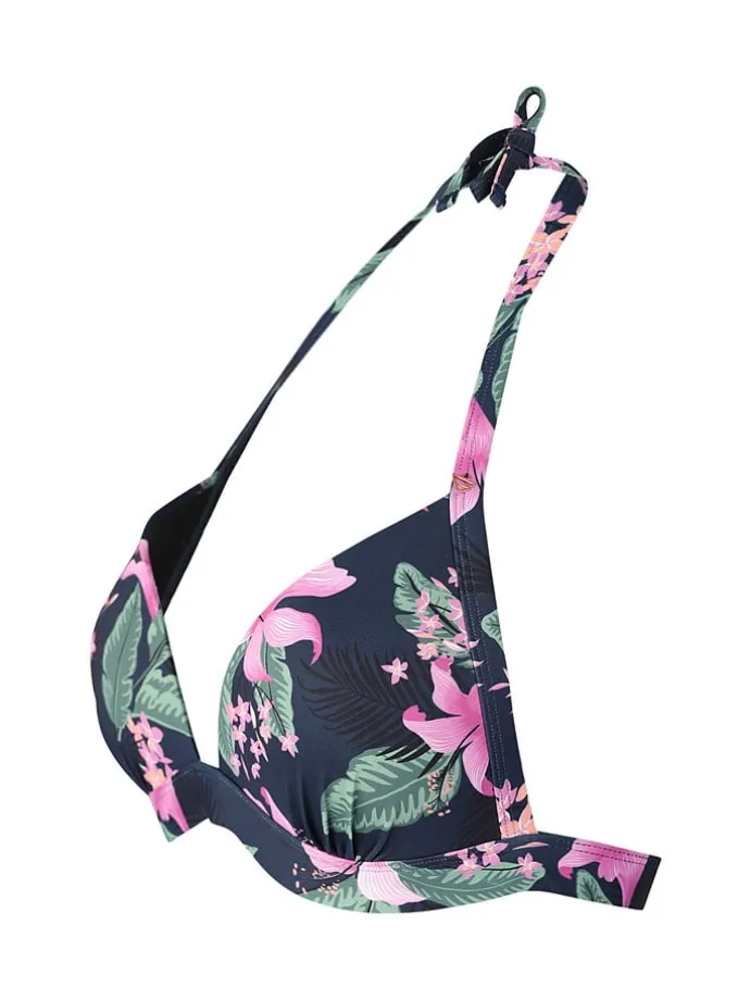 Bikinitop "Lisselot" donkerblauw/lichtroze