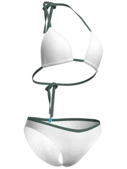 Bikini wit/donkergroen