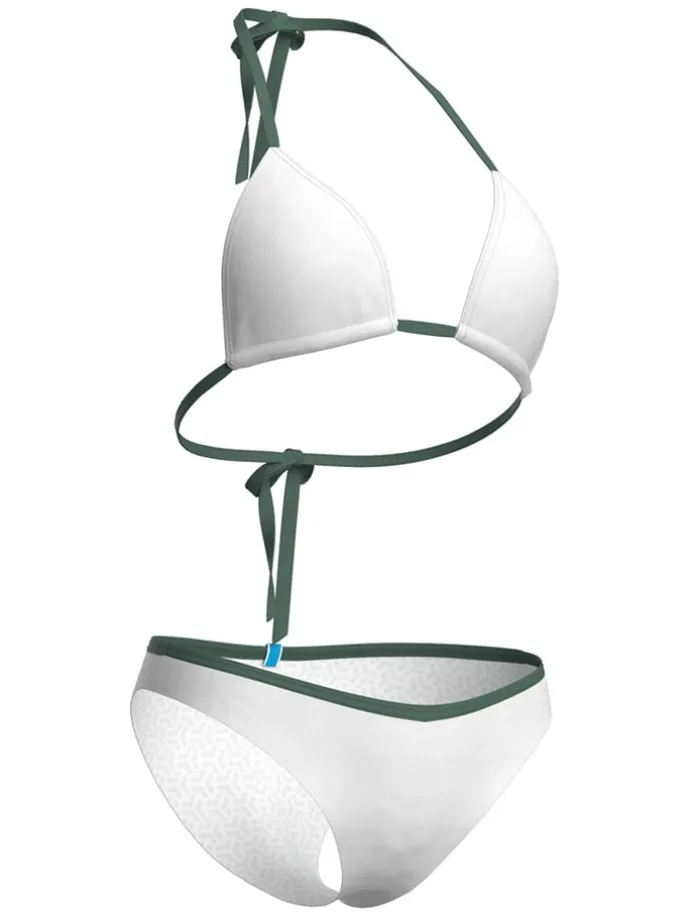 Bikini wit/donkergroen