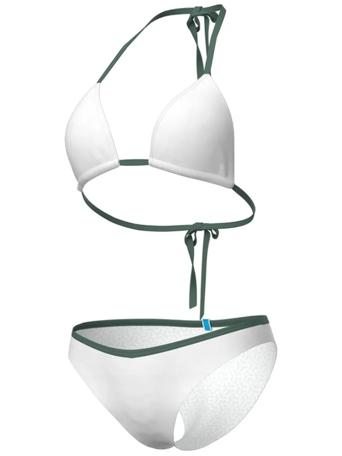 Bikini wit/donkergroen