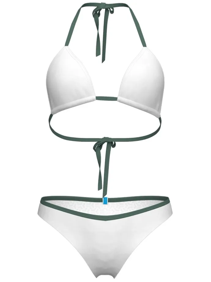 Bikini wit/donkergroen