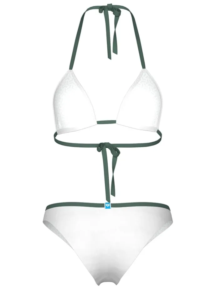 Bikini wit/donkergroen