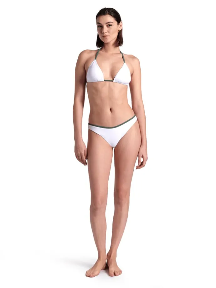 Bikini wit/donkergroen