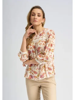 Blouse beige/roze