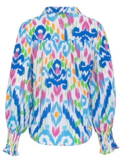 Blouse blauw/meerkleurig