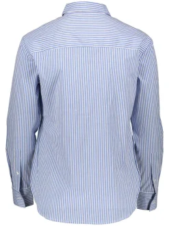 Blouse blauw/wit