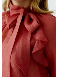 Blouse bruinrood