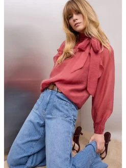 Blouse bruinrood