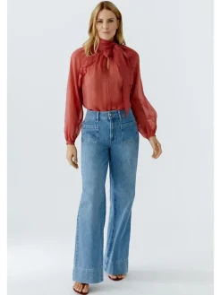 Blouse bruinrood